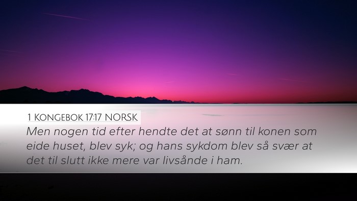 1 Kongebok 17:17 NORSK Bible Verse Image