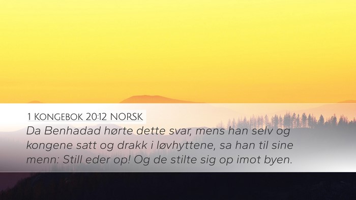 1 Kongebok 20:12 NORSK Bible Verse Image