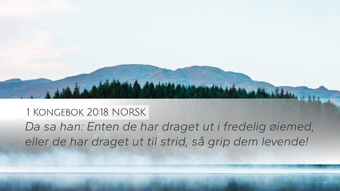 1 Kongebok 20:18 NORSK Bible Verse Image