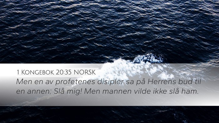 1 Kongebok 20:35 NORSK Bible Verse Image