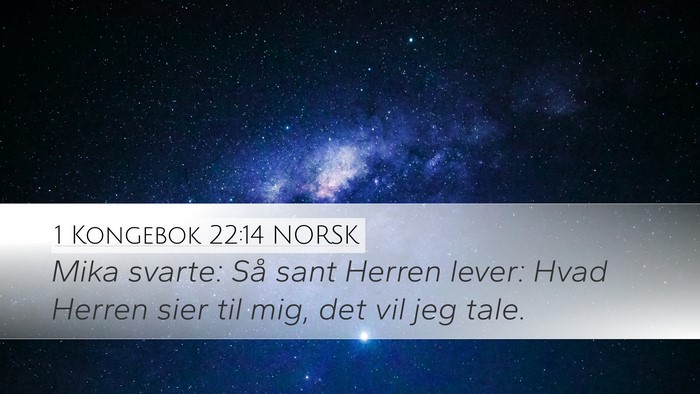 1 Kongebok 22:14 NORSK Bible Verse Image
