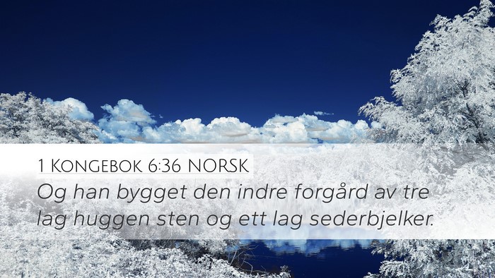 1 Kongebok 6:36 NORSK Bible Verse Image