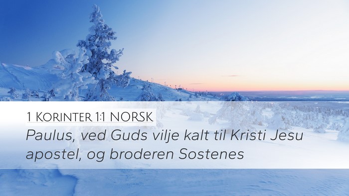 1 Korinter 1:1 NORSK Bible Verse Image