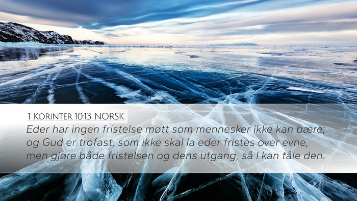 1 Korinter 10:13 NORSK Bible Verse Image