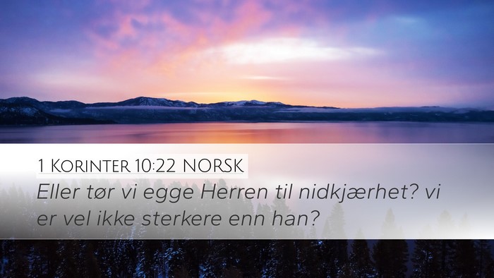 1 Korinter 10:22 NORSK Bible Verse Image