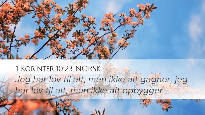 1 Korinter 10:23 NORSK Bible Verse Image
