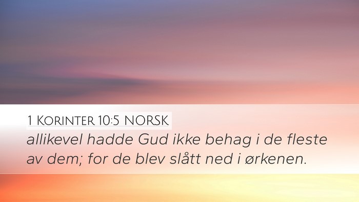 1 Korinter 10:5 NORSK Bible Verse Image
