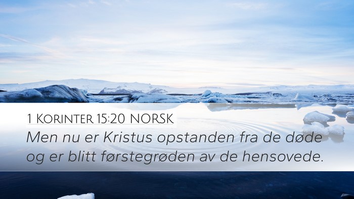 1 Korinter 15:20 NORSK Bible Verse Image