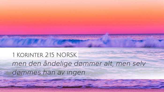 1 Korinter 2:15 NORSK Bible Verse Image