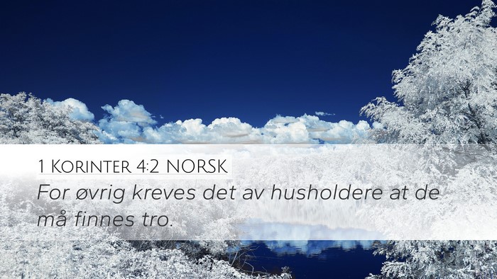 1 Korinter 4:2 NORSK Bible Verse Image