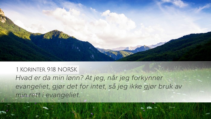 1 Korinter 9:18 NORSK Bible Verse Image