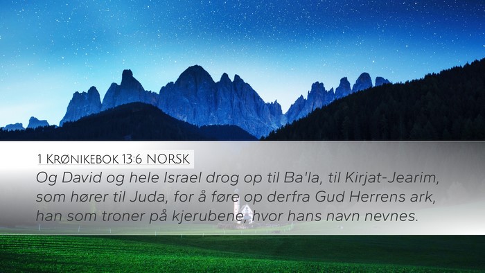 1 Krønikebok 13:6 NORSK Bible Verse Image
