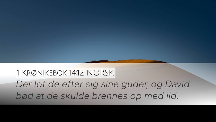 1 Krønikebok 14:12 NORSK Bible Verse Image