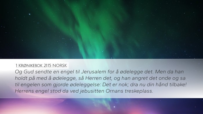 1 Krønikebok 21:15 NORSK Bible Verse Image