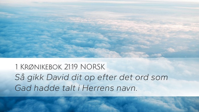 1 Krønikebok 21:19 NORSK Bible Verse Image