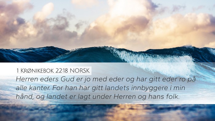1 Krønikebok 22:18 NORSK Bible Verse Image