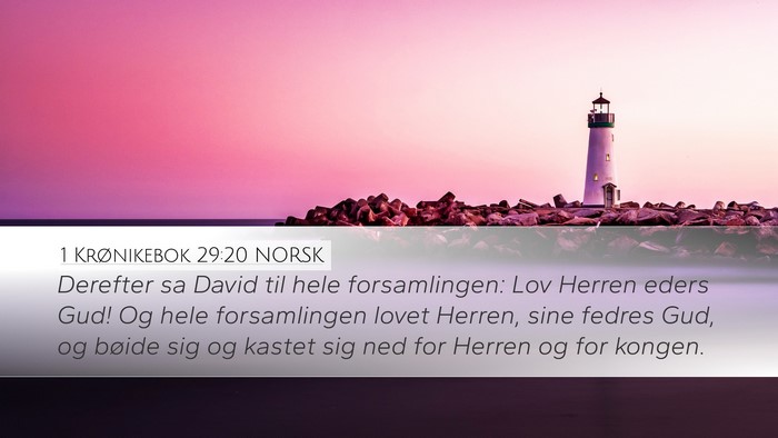 1 Krønikebok 29:20 NORSK Bible Verse Image