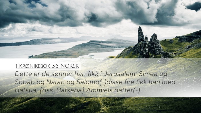 1 Krønikebok 3:5 NORSK Bible Verse Image