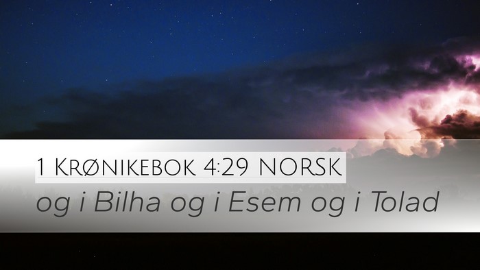 1 Krønikebok 4:29 NORSK Bible Verse Image
