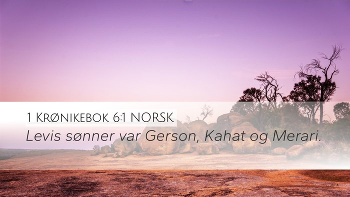 1 Krønikebok 6:1 NORSK Bible Verse Image