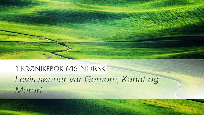 1 Krønikebok 6:16 NORSK Bible Verse Image