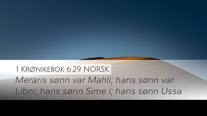1 Krønikebok 6:29 NORSK Bible Verse Image