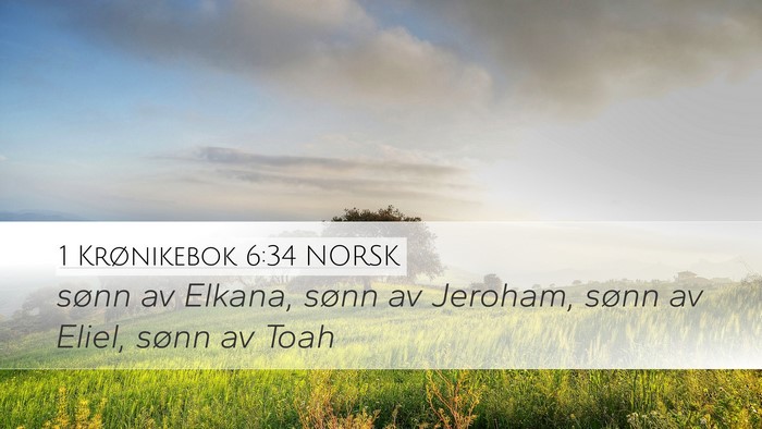1 Krønikebok 6:34 NORSK Bible Verse Image