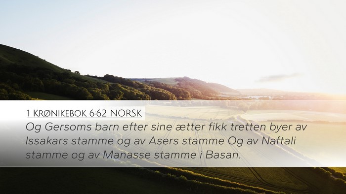 1 Krønikebok 6:62 NORSK Bible Verse Image