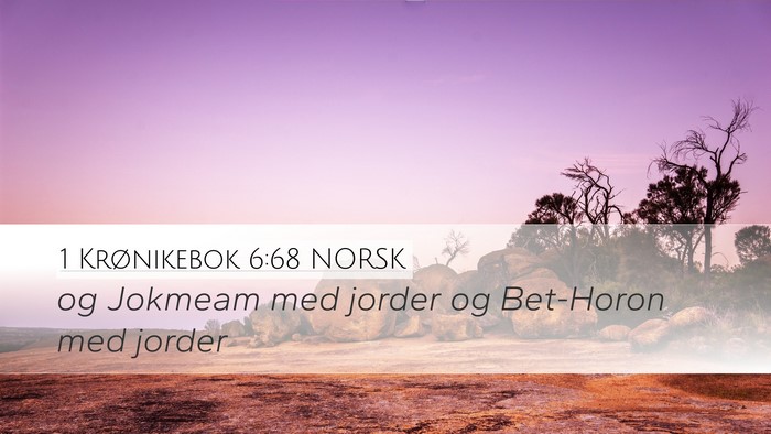 1 Krønikebok 6:68 NORSK Bible Verse Image