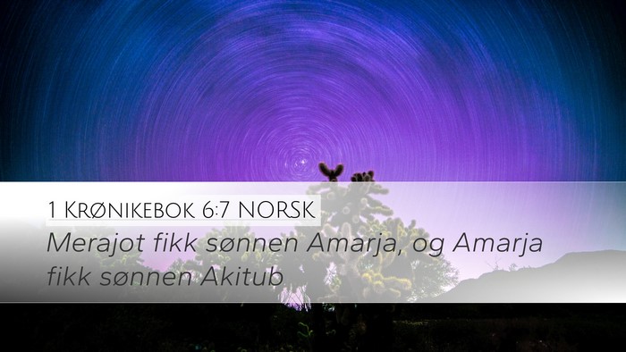 1 Krønikebok 6:7 NORSK Bible Verse Image