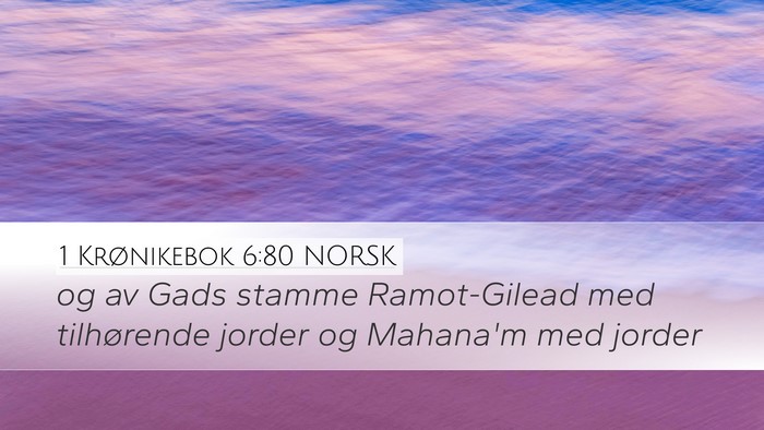 1 Krønikebok 6:80 NORSK Bible Verse Image
