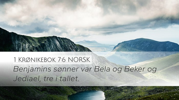 1 Krønikebok 7:6 NORSK Bible Verse Image