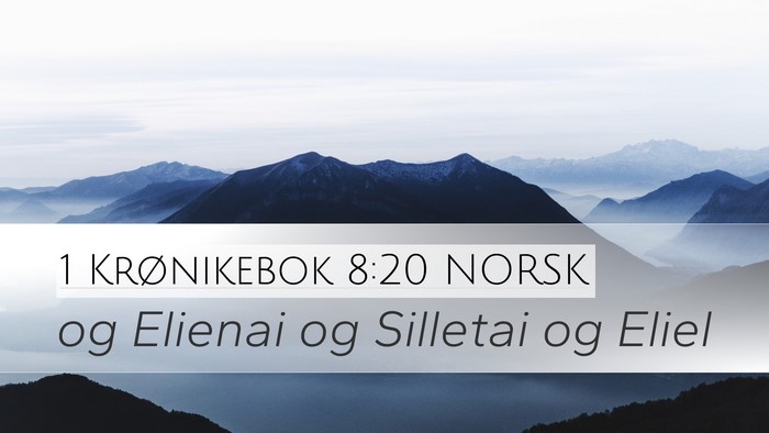 1 Krønikebok 8:20 NORSK Desktop Wallpaper - og Elienai og Silletai og - Desktop Bible Verse Wallpaper