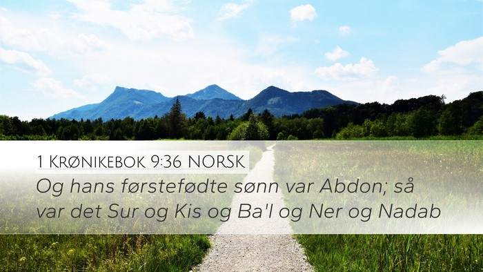 1 Krønikebok 9:36 NORSK Bible Verse Image