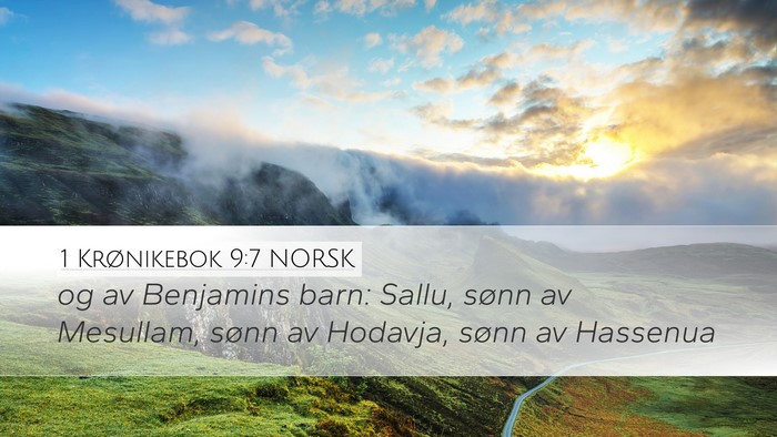 1 Krønikebok 9:7 NORSK Bible Verse Image