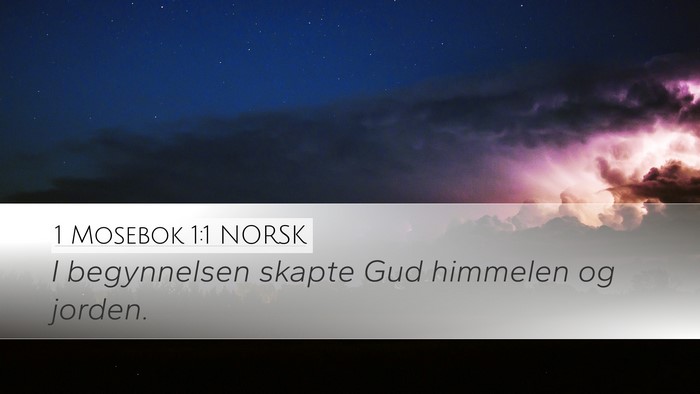 1 Mosebok 1:1 NORSK Bible Verse Image