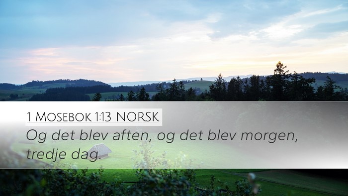 1 Mosebok 1:13 NORSK Bible Verse Image