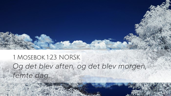 1 Mosebok 1:23 NORSK Bible Verse Image