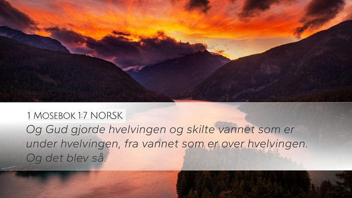 1 Mosebok 1:7 NORSK Bible Verse Image