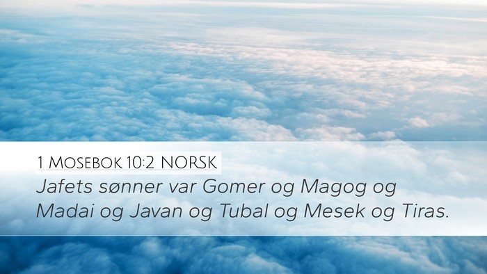 1 Mosebok 10:2 NORSK Bible Verse Image