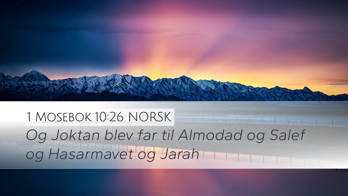 1 Mosebok 10:26 NORSK Bible Verse Image