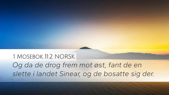 1 Mosebok 11:2 NORSK Bible Verse Image