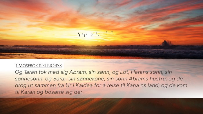 1 Mosebok 11:31 NORSK Bible Verse Image