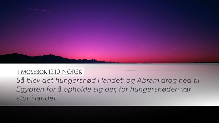 1 Mosebok 12:10 NORSK Bible Verse Image