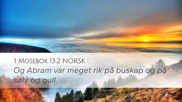 1 Mosebok 13:2 NORSK Bible Verse Image