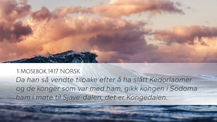 1 Mosebok 14:17 NORSK Bible Verse Image