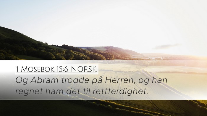 1 Mosebok 15:6 NORSK Bible Verse Image