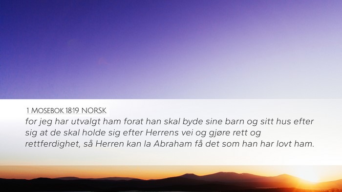 1 Mosebok 18:19 NORSK Bible Verse Image