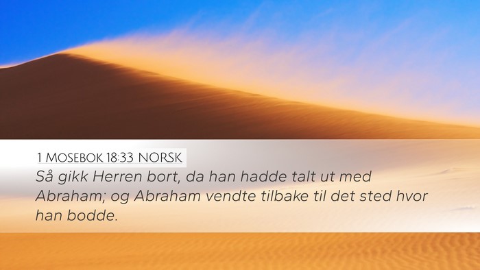 1 Mosebok 18:33 NORSK Bible Verse Image