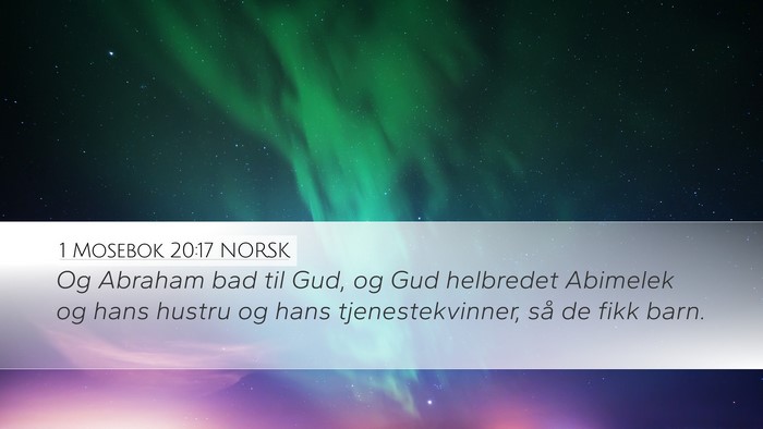 1 Mosebok 20:17 NORSK Bible Verse Image